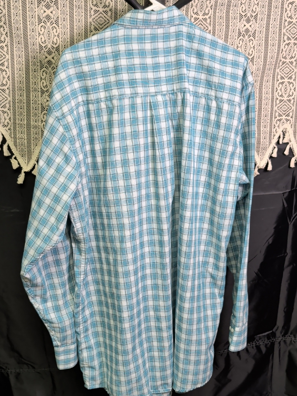 Men's Wrangler Riata 2xlt Western Plaid Shirt 2xl Tall - Picture 5 of 12